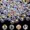 80 Pieces Crystal Beads, 10mm Glass Beads, Round Faceted Beads Bulk for Craft Necklace Bracelet Earring (AB Color)